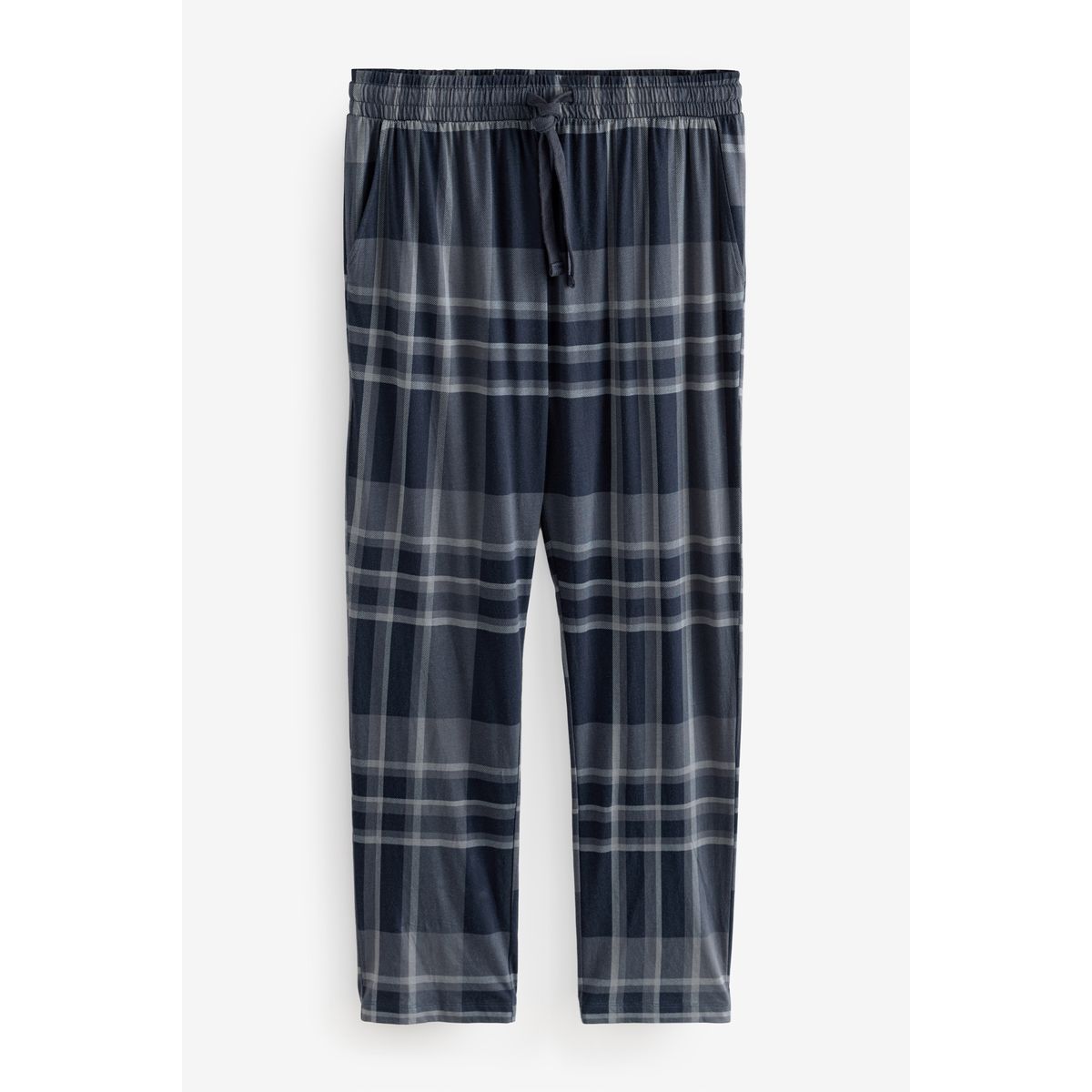 Bas de pyjama en jersey, lot 2 noir/bleu marine à carreaux, NEXT