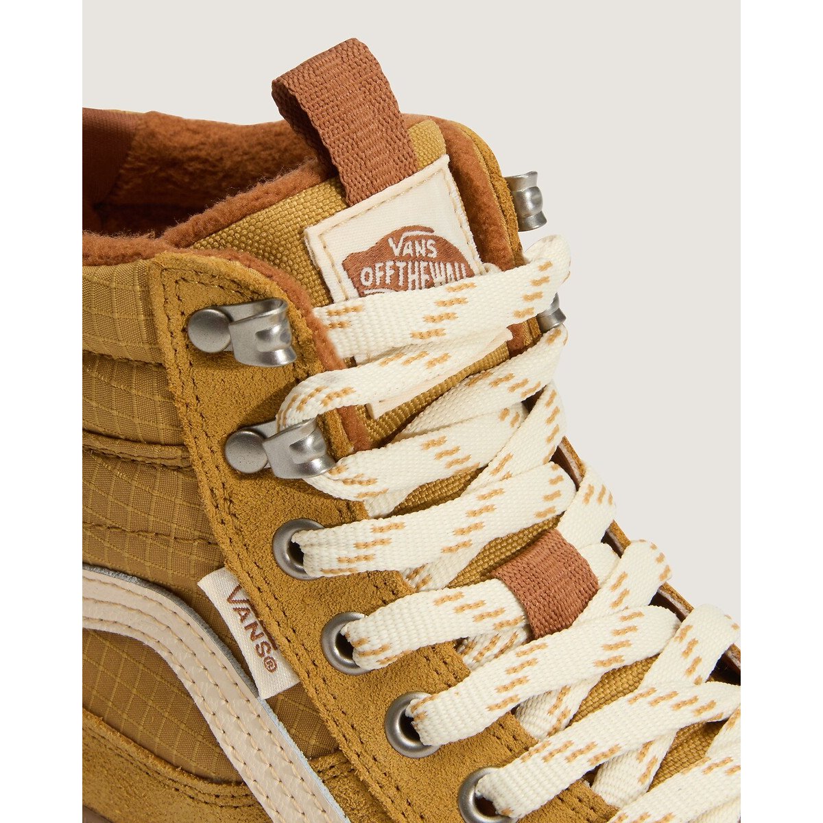 Scarpe da ginnastica alte in pelle SK8-HI Waterproof cammello, VANS