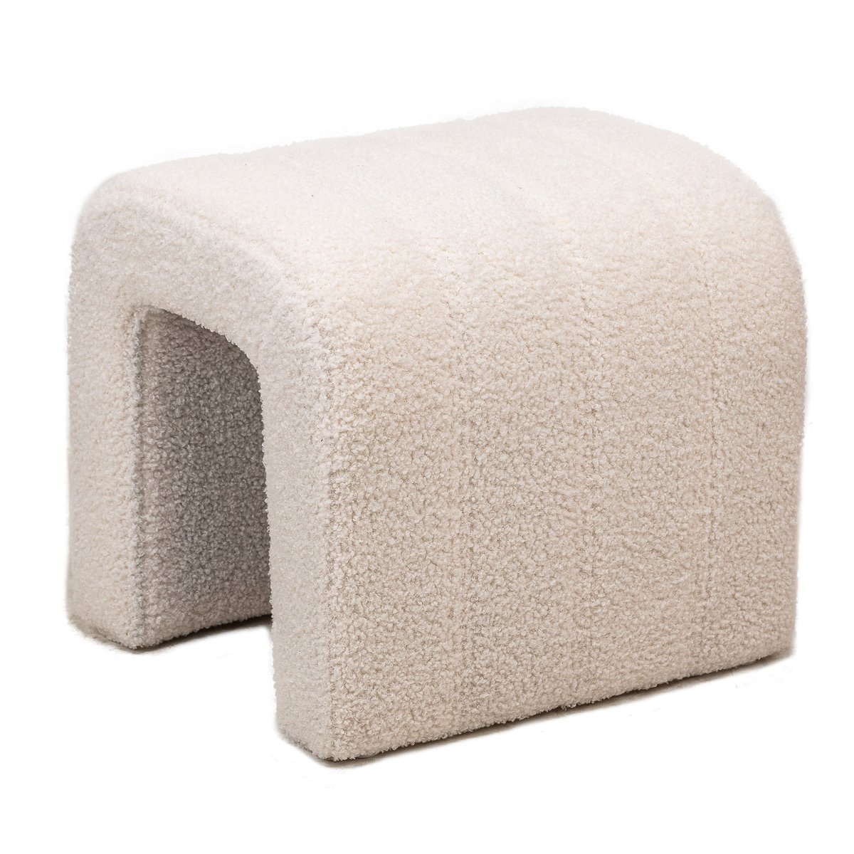 Pouf en bouclette , CEBU blanc cassé, NORDLYS