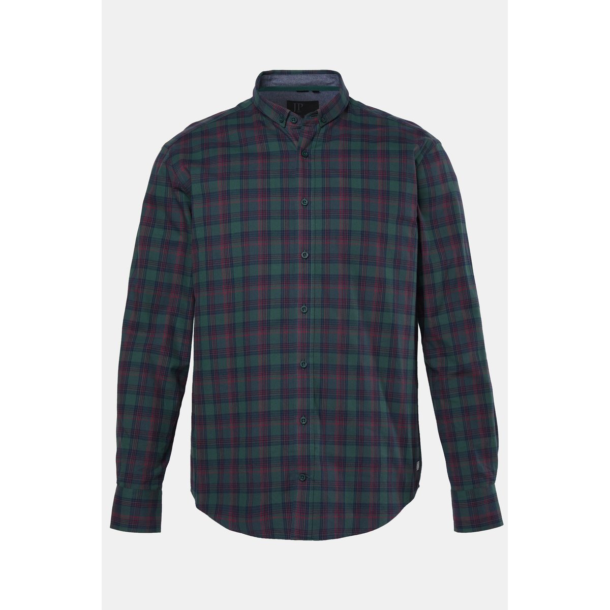 Chemise à carreaux, manches longues vert sapin, JP1880