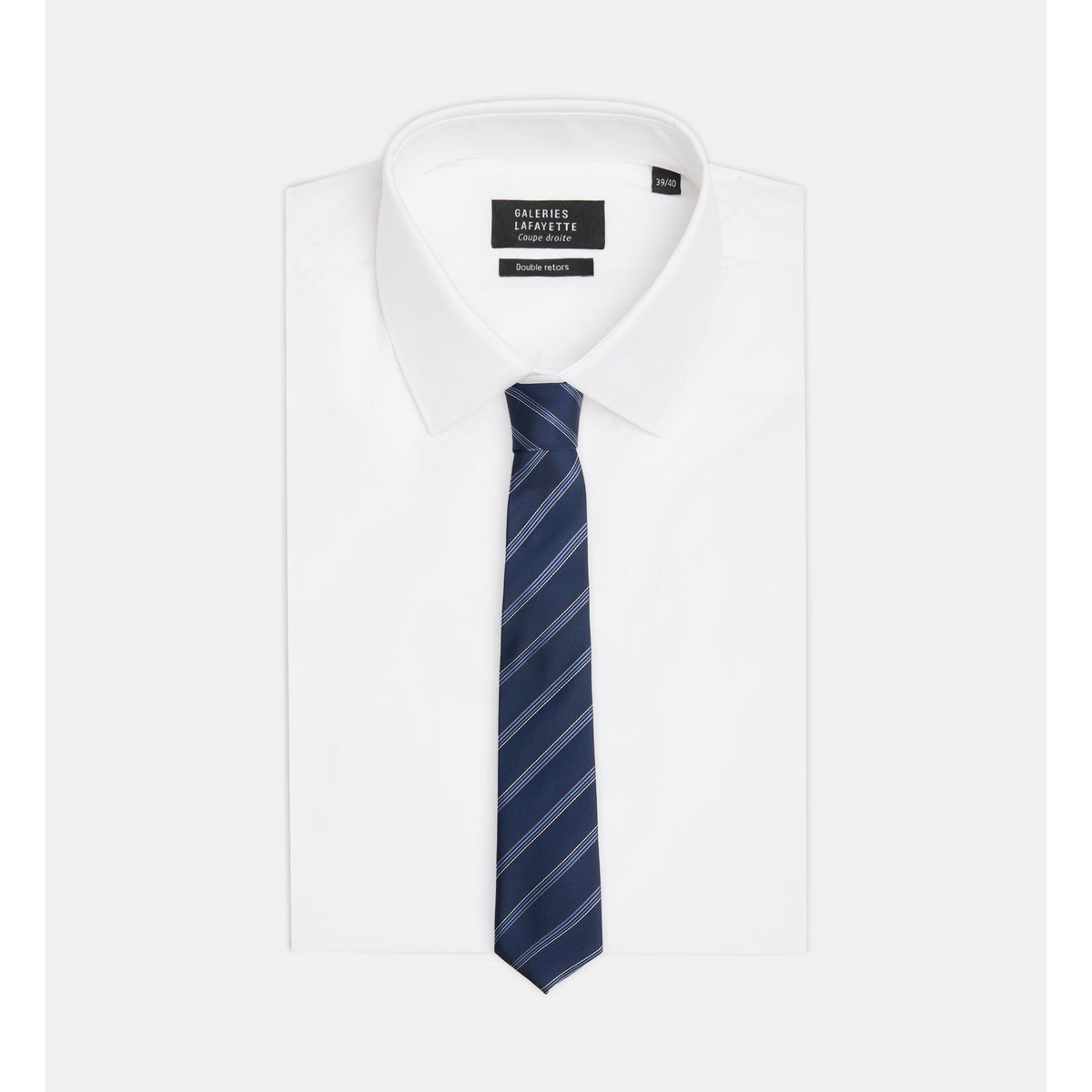 Cravate btray cs en soie bleu marine, COMPTOIR GL