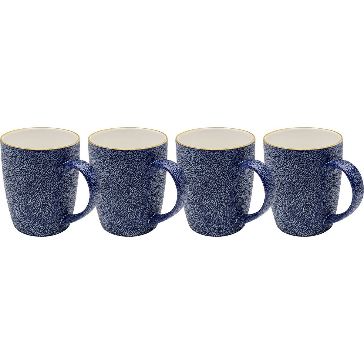 Lot de 4 mugs en grès, GIOIA bleu, KARE DESIGN