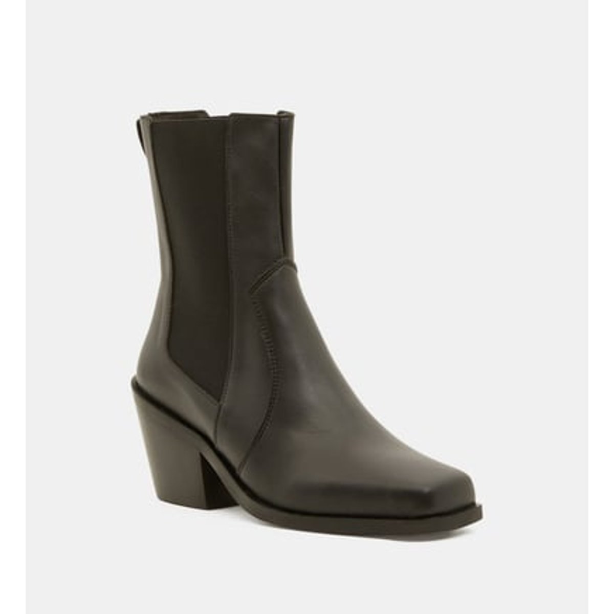 Bottines À Talons Faustine Style Western Pu Vegan noir, STUDIO CELESTE