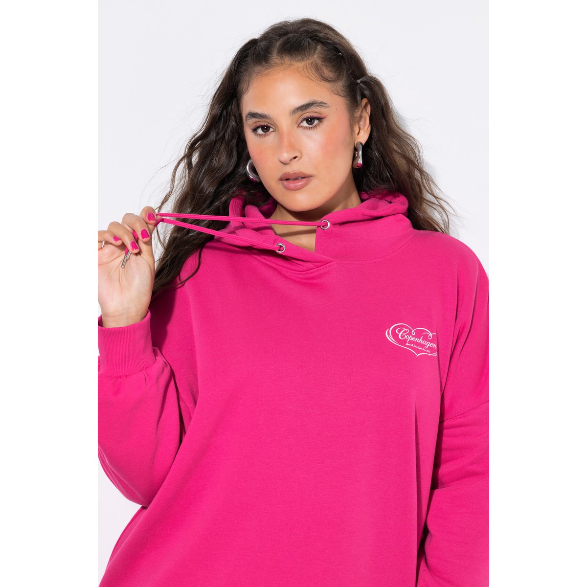 Sweat à capuche, coupe oversize rose vif, STUDIO UNTOLD