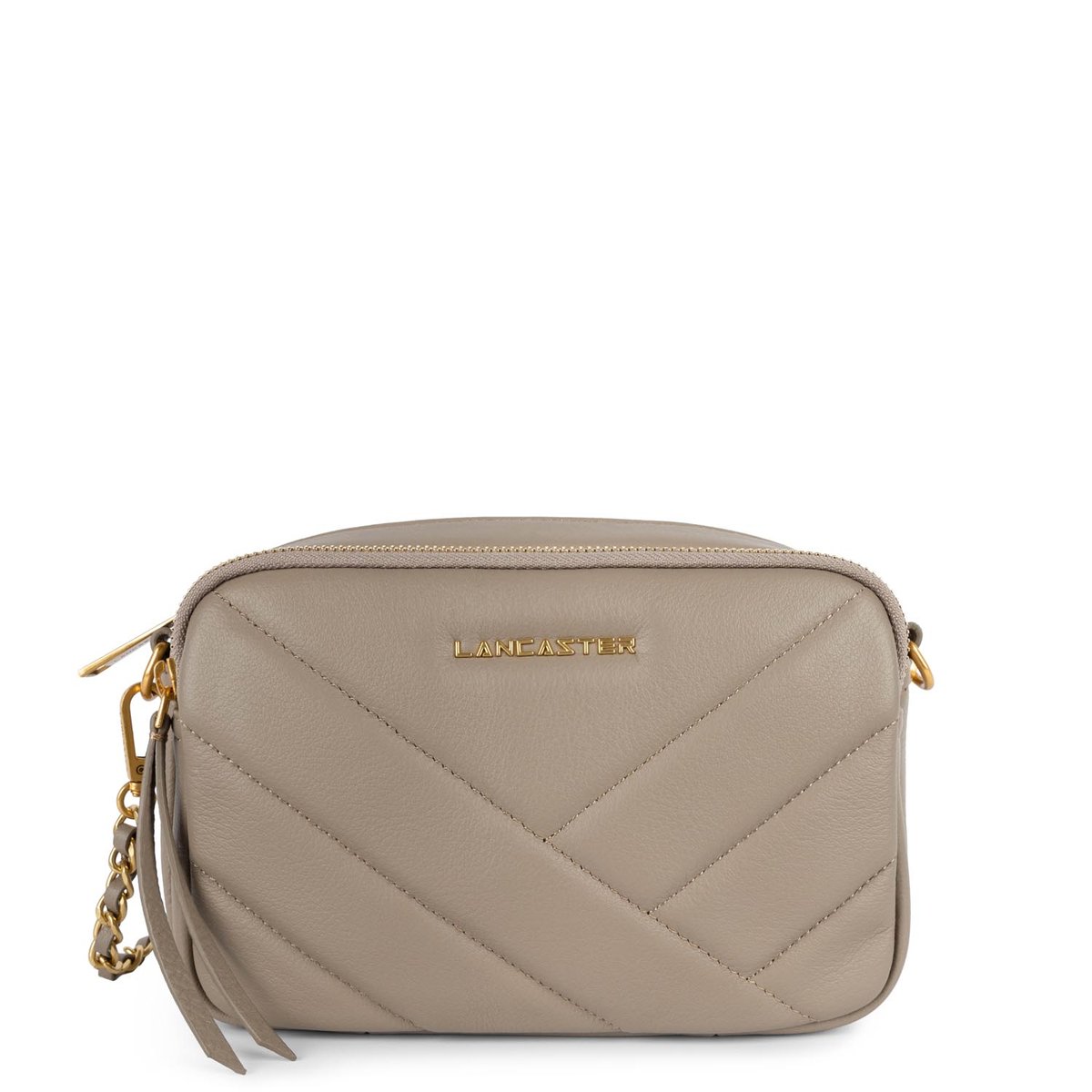 Sac trotteur zippé SOFT MATELASSÉ galet foncé, LANCASTER
