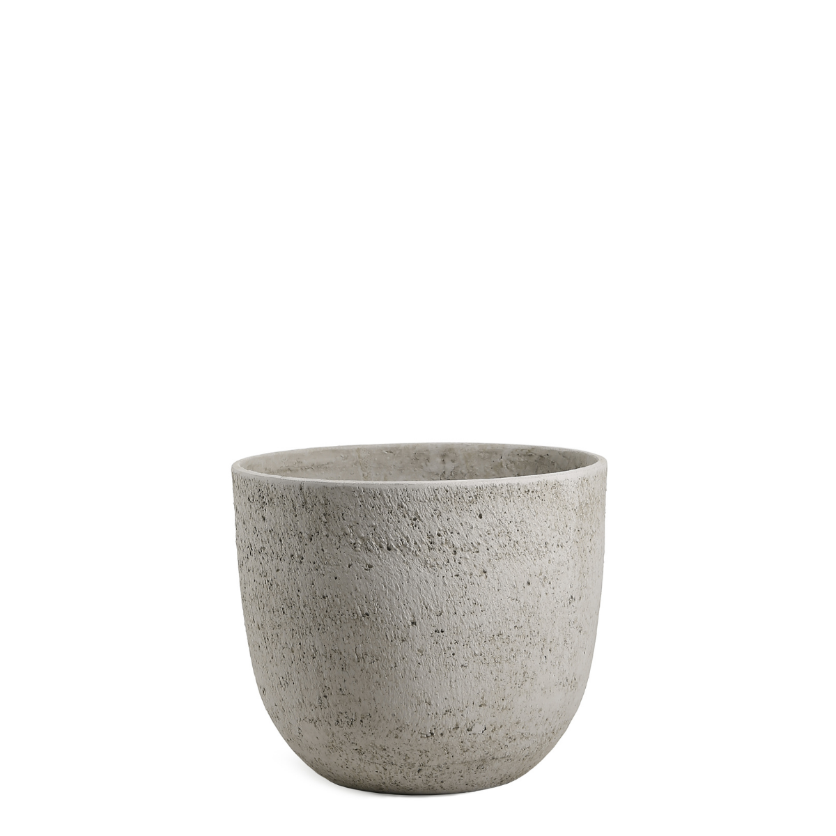 Cache-pot décoratif en ciment antique H30 TERRA gris clair, SIA DECO