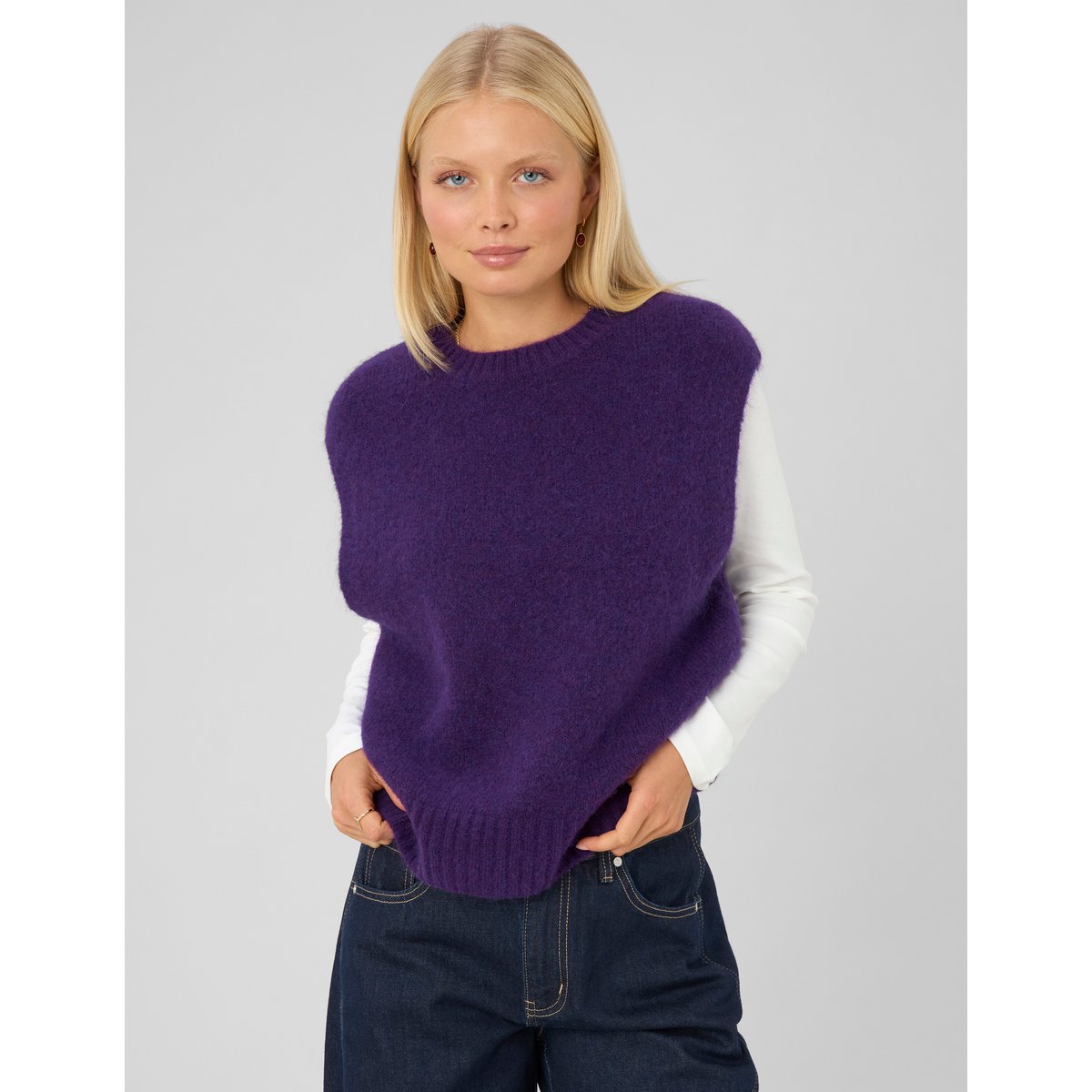 Pull sans manche premium violet, BZB