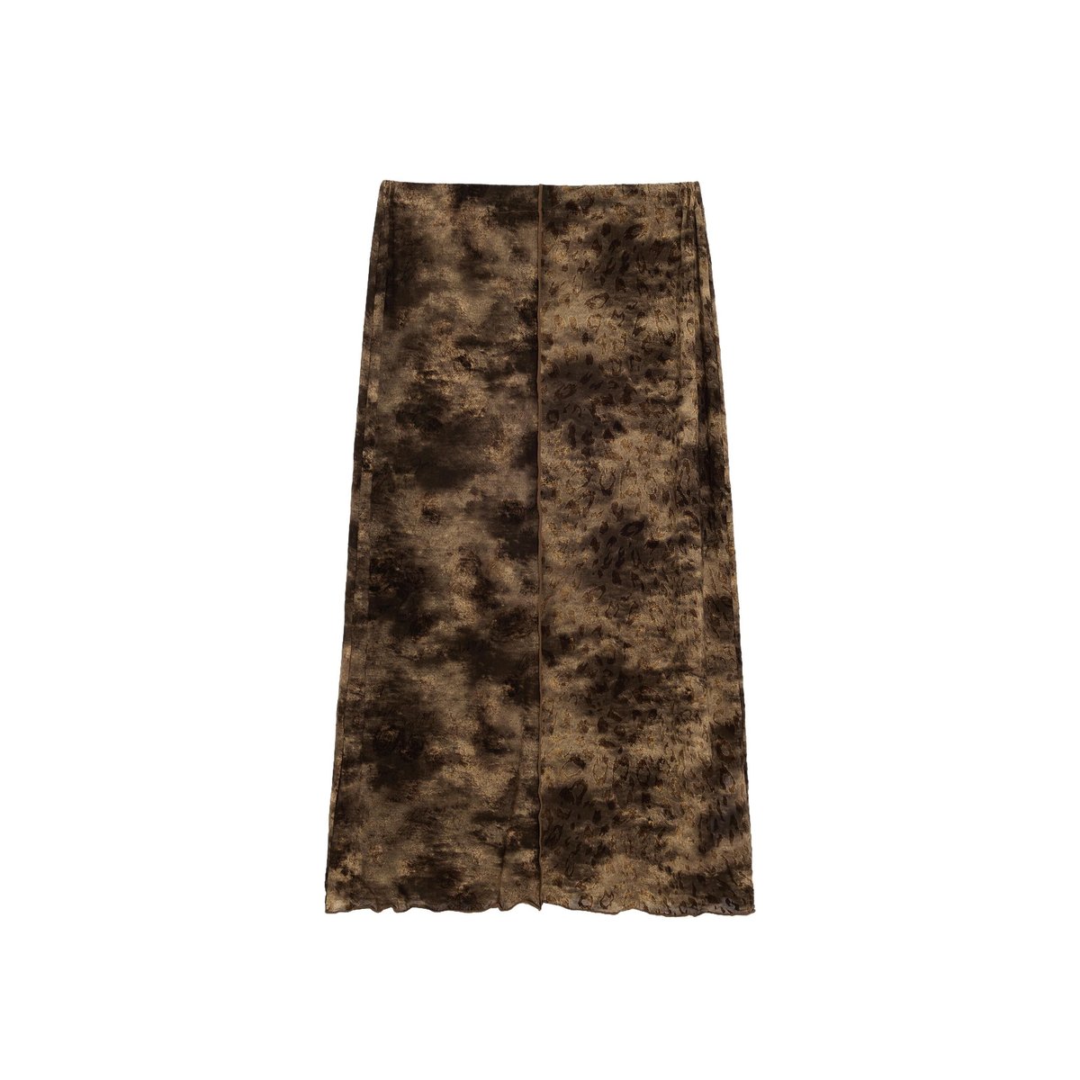 Jupe midi imprimée noir, DESIGUAL