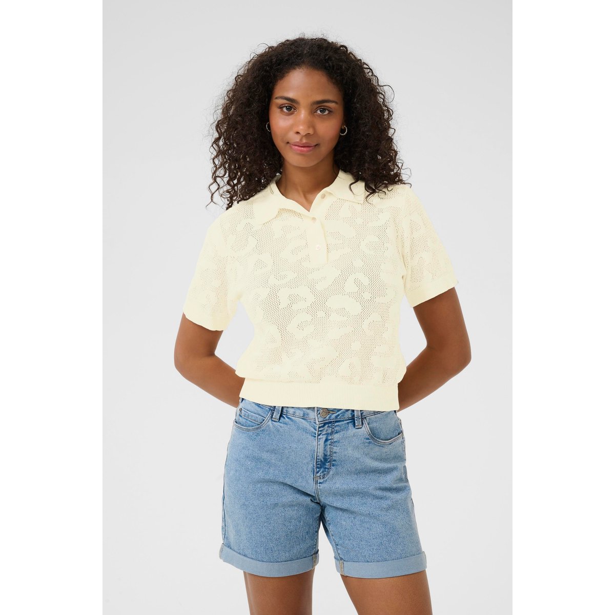 Knitted pullover blanc turtledove, KAFFE