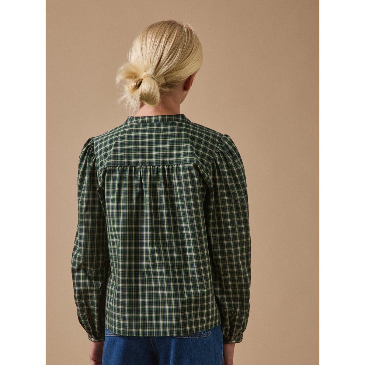 Chemise à carreaux carreaux vert, CYRILLUS