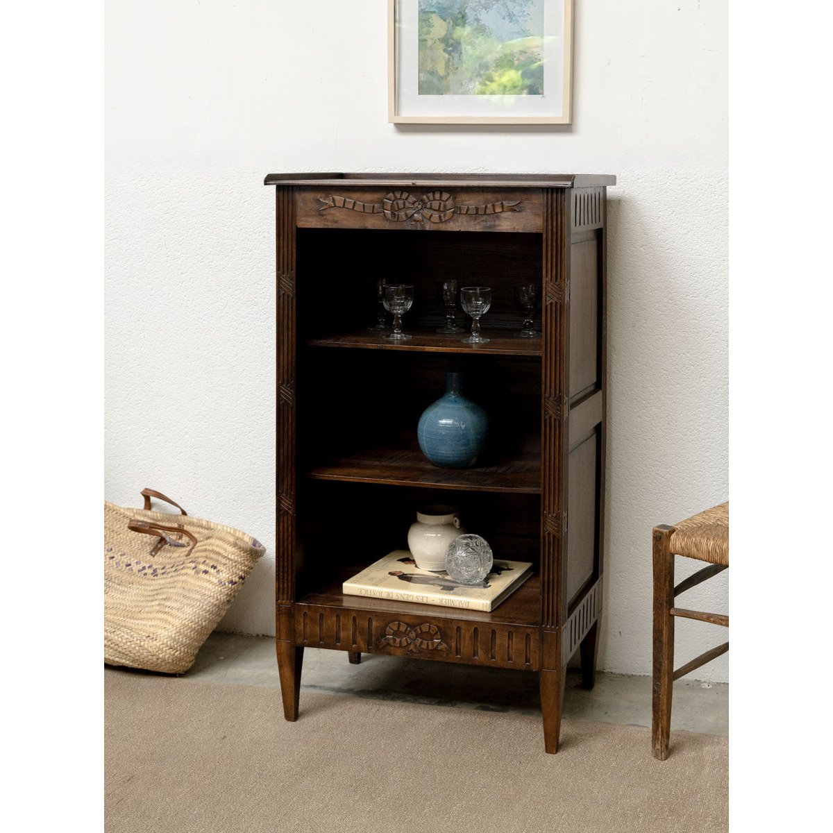 Étagère en bois Gaëlle N°894 - Bon état bois foncé, DEBONGOUT