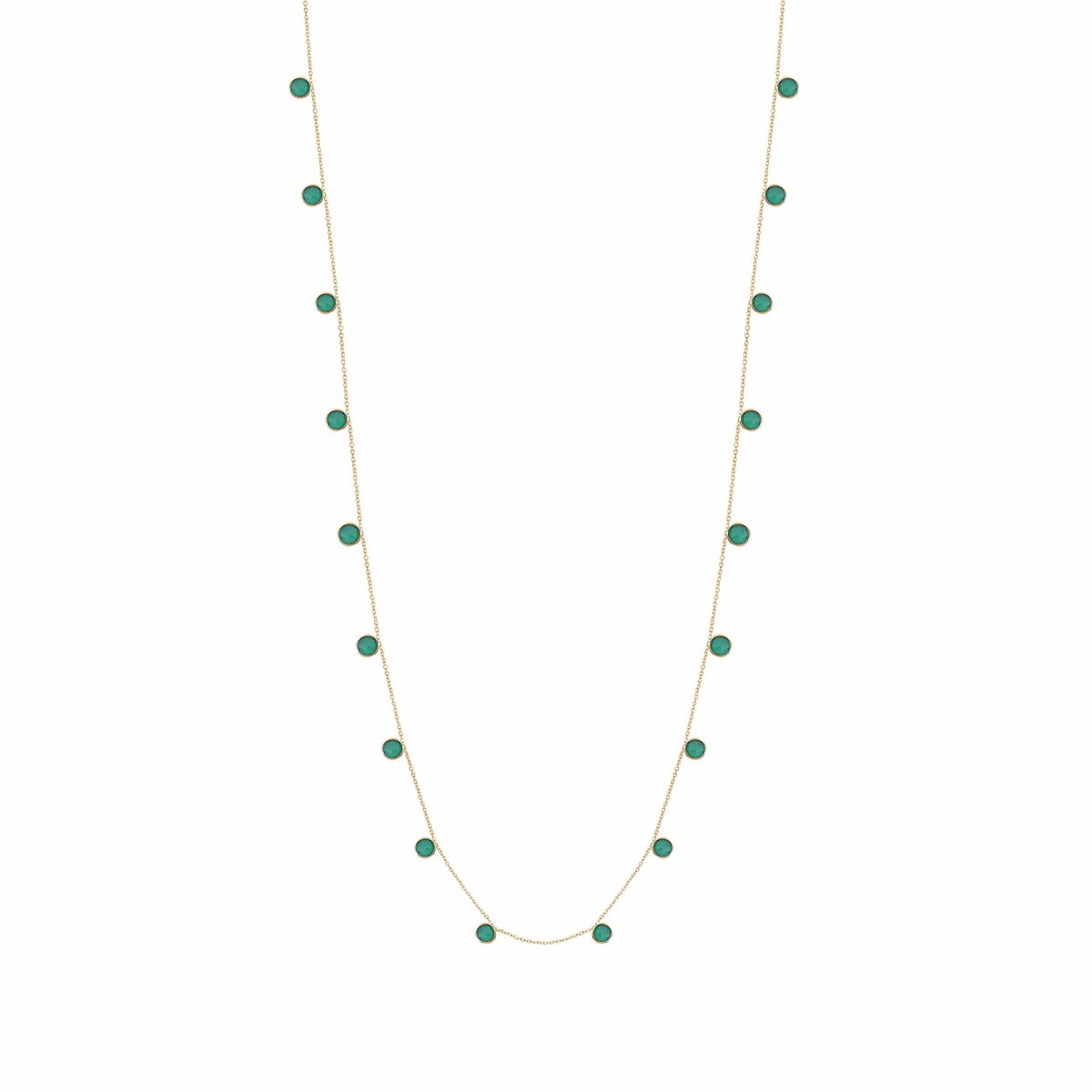 Collier sautoir moorea quartz vert vert, CAROLINE NAJMAN