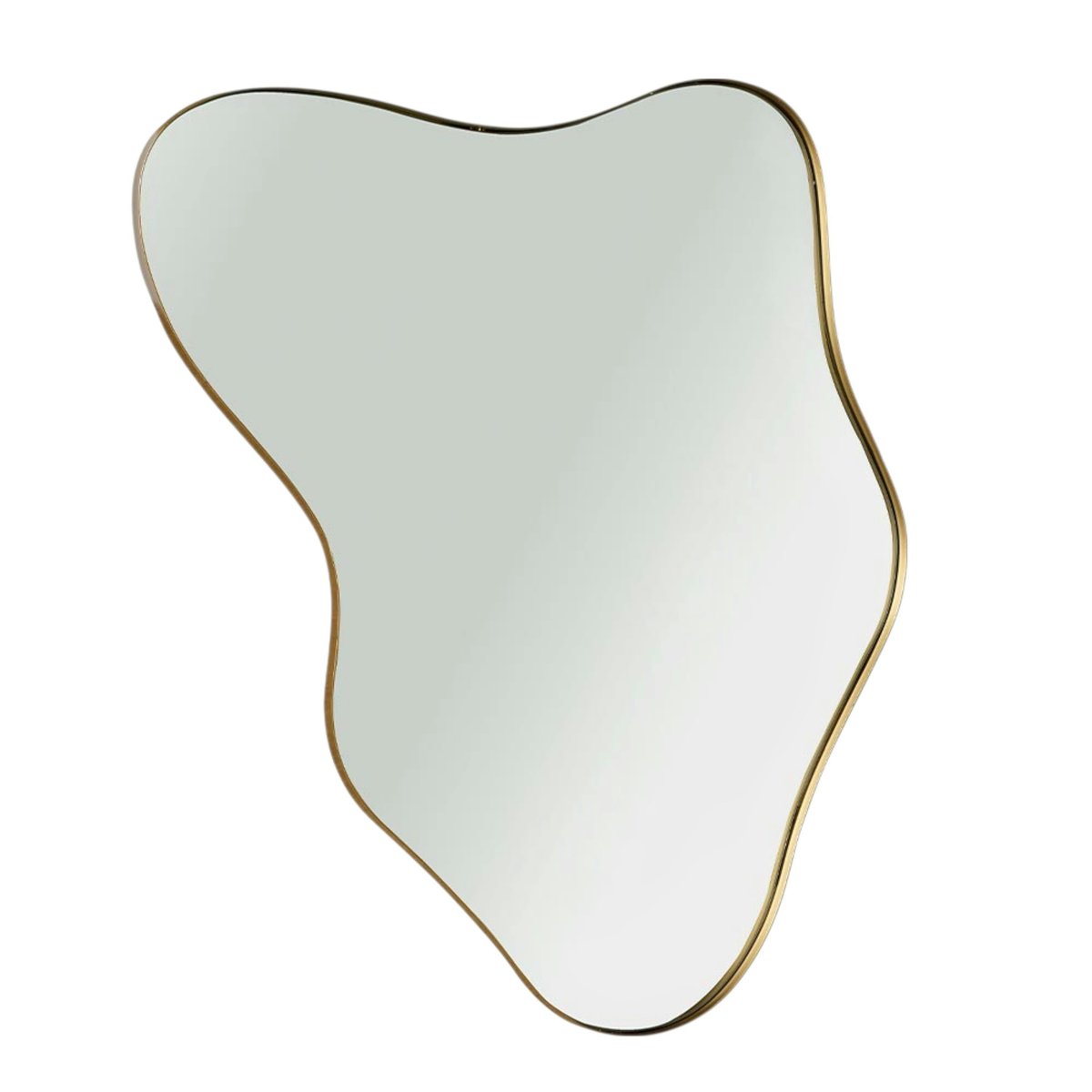 Miroir mural forme organique BRIG doré, PIER IMPORT