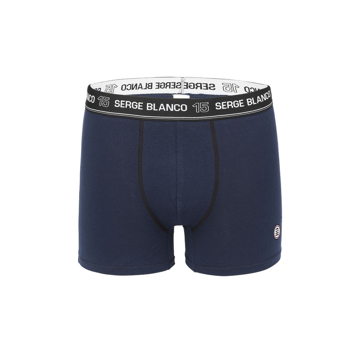 Lot De 2 Boxers Coton Uni noir/bleu, SERGE BLANCO