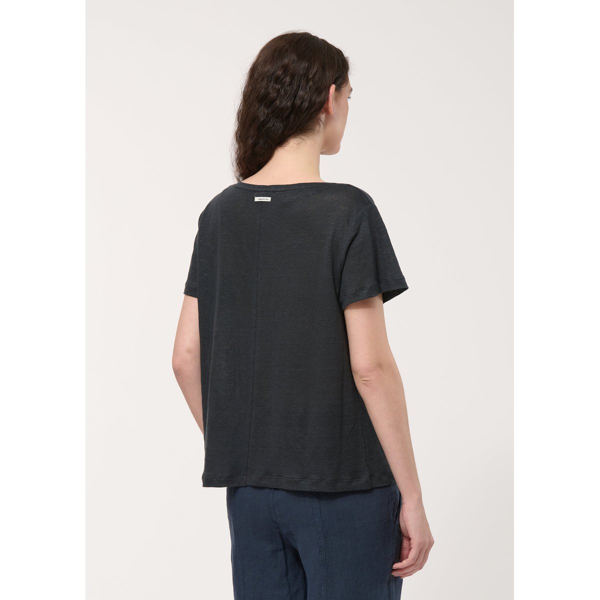 T-shirt loose en lin charbon, HUMILITY