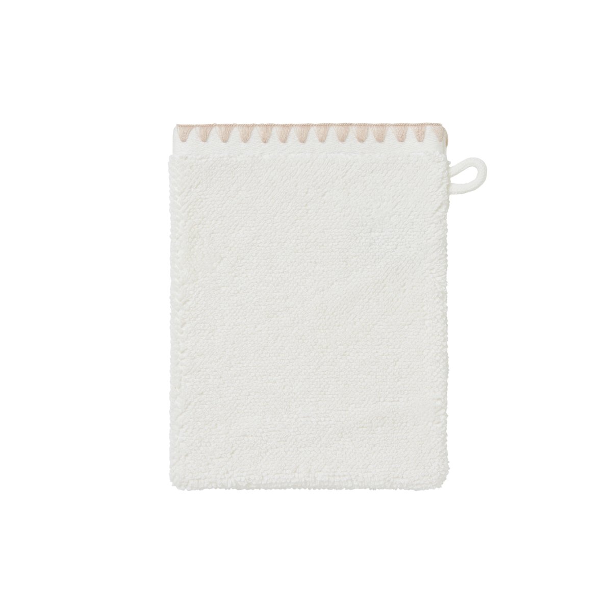 Gant de toilette coton bio OPALYS ivoire, CARRE BLANC