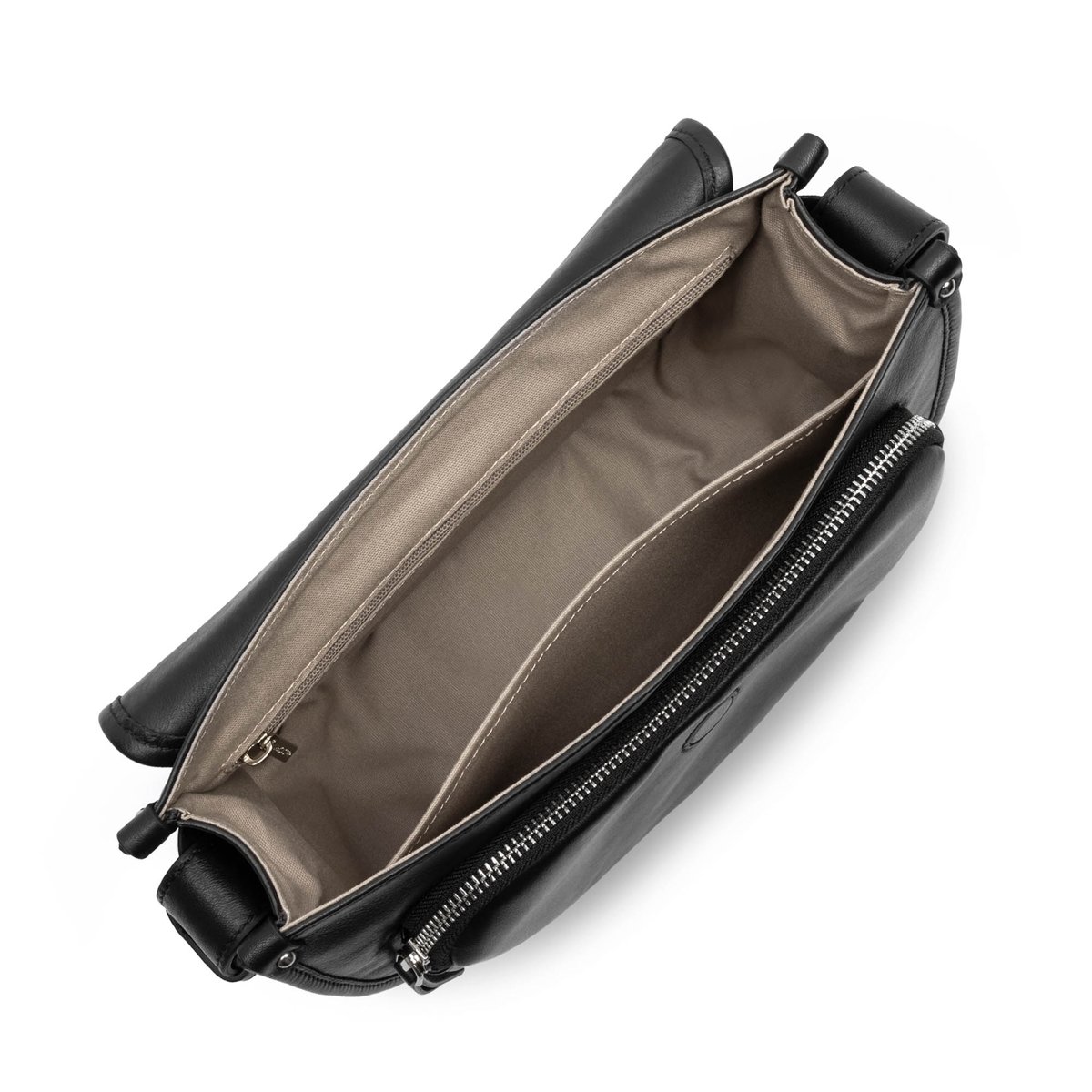 Sac besace SOFT SELMA noir, LANCASTER