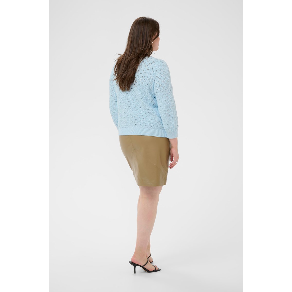 Cardigan à tricot bleu nantucket breeze, KAFFE CURVE