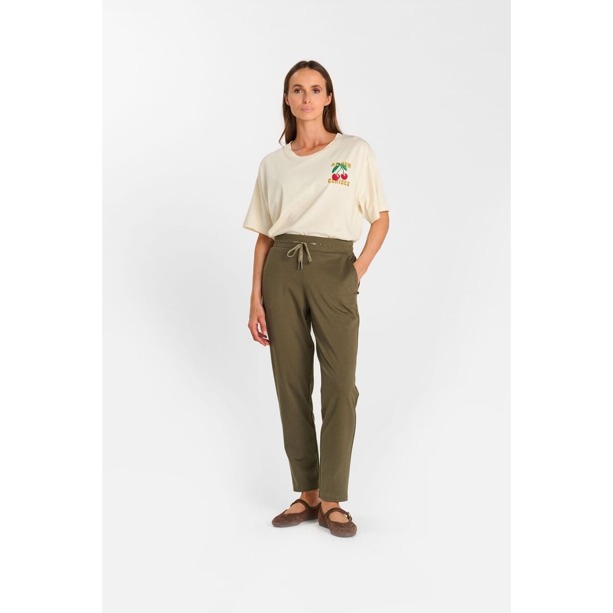 Pantalon droite RAVEN moss, LE TEMPS DES CERISES
