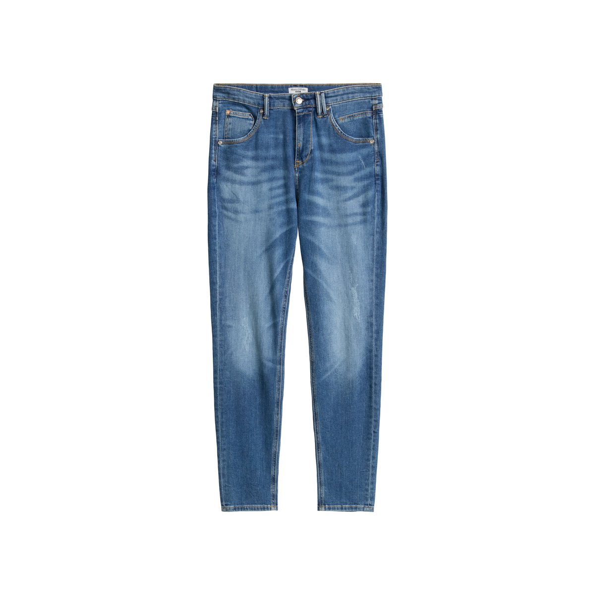 Jeans modèle Freja boyfriend en coton biologique mélangé bleu, MARC O’POLO DENIM