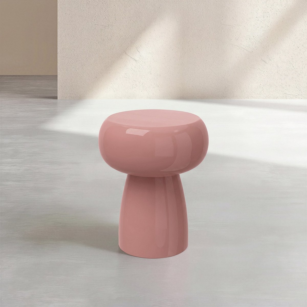 Table d'appoint en métal DONIA rose poudré, HABITAT