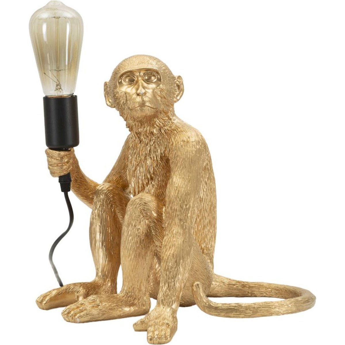 Lampe à poser singe sculpture GLAM doré, RECOLLECTION