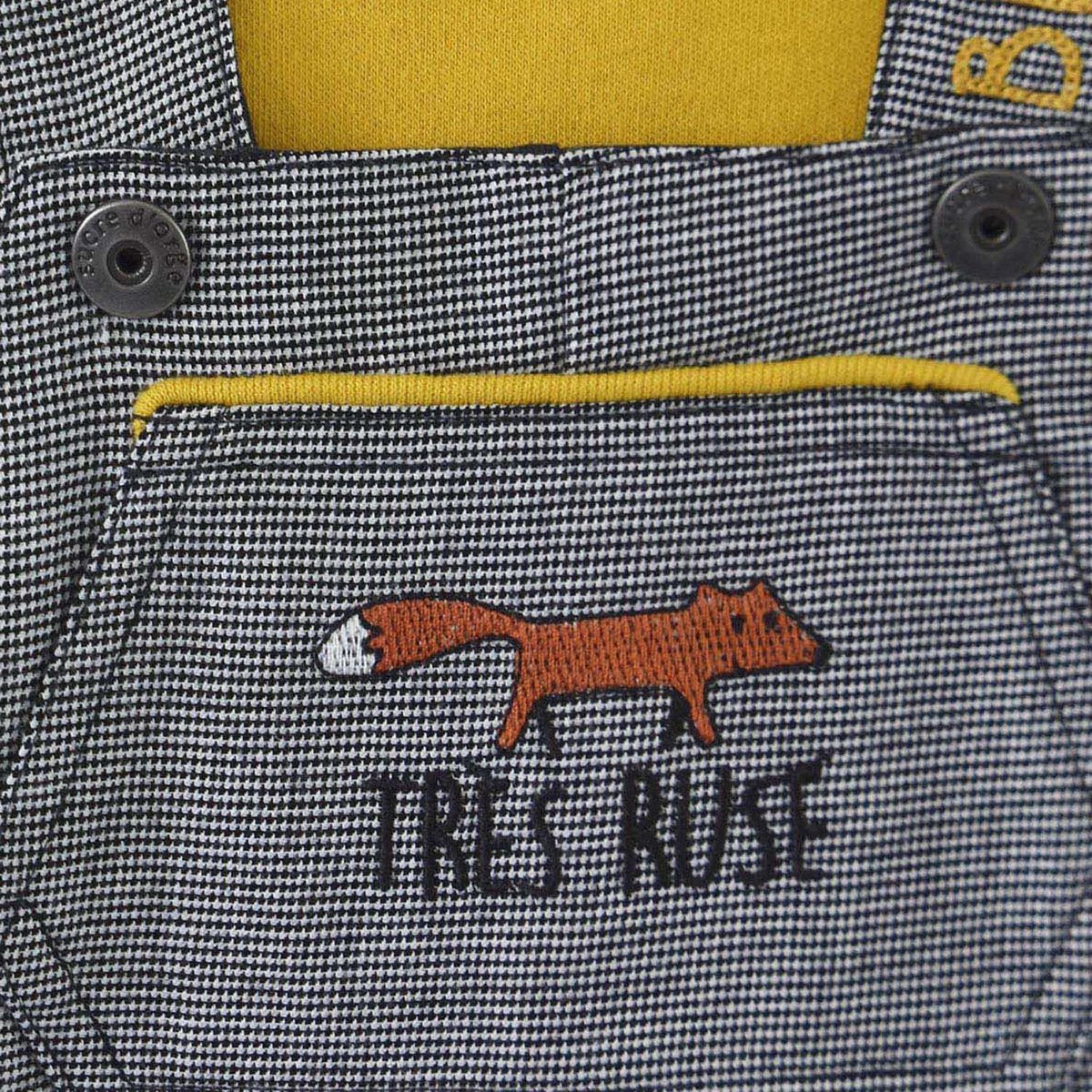 Ensemble t-shirt salopette dean gris, SUCRE D'ORGE