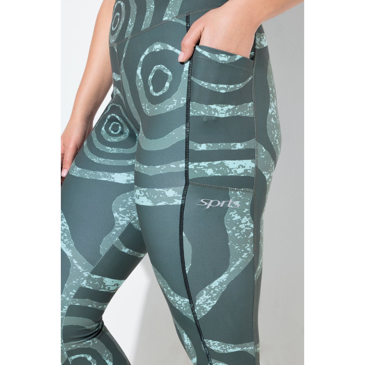 Legging de sport avec poches vert marais, ULLA POPKEN
