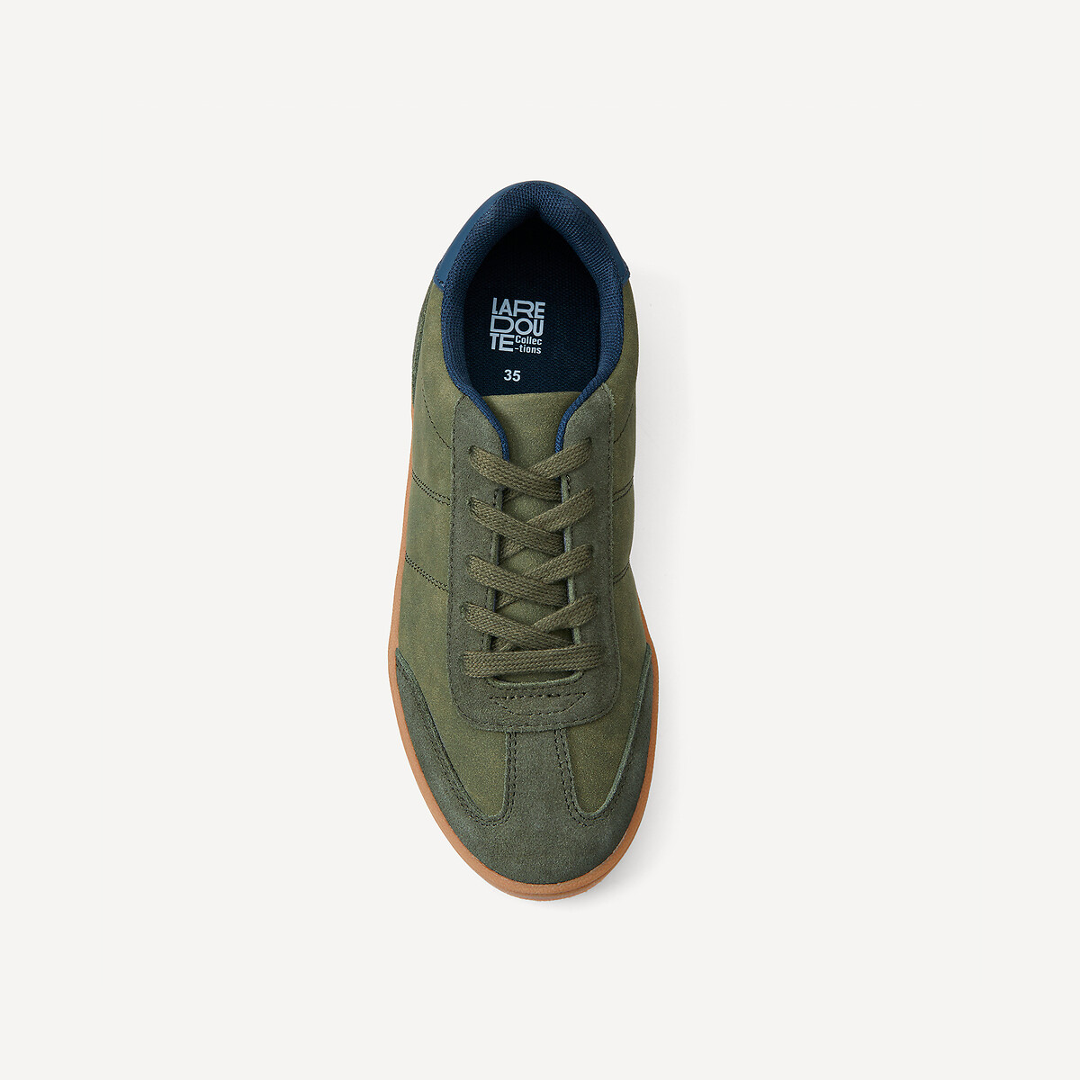 Baskets rétro bi-matière kaki, LA REDOUTE COLLECTIONS
