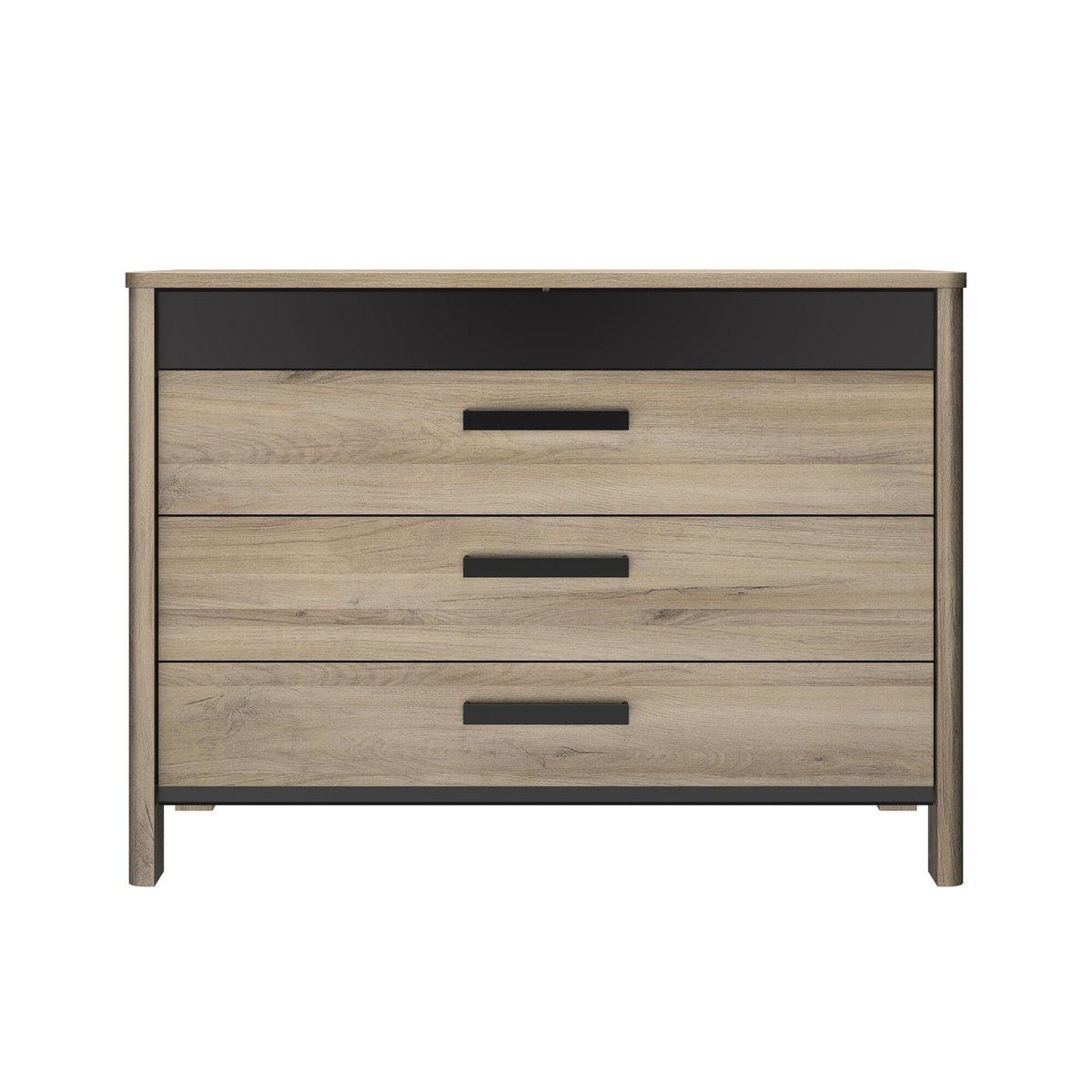 Commode 4 tiroirs avec finition laquée e beige, GAMI