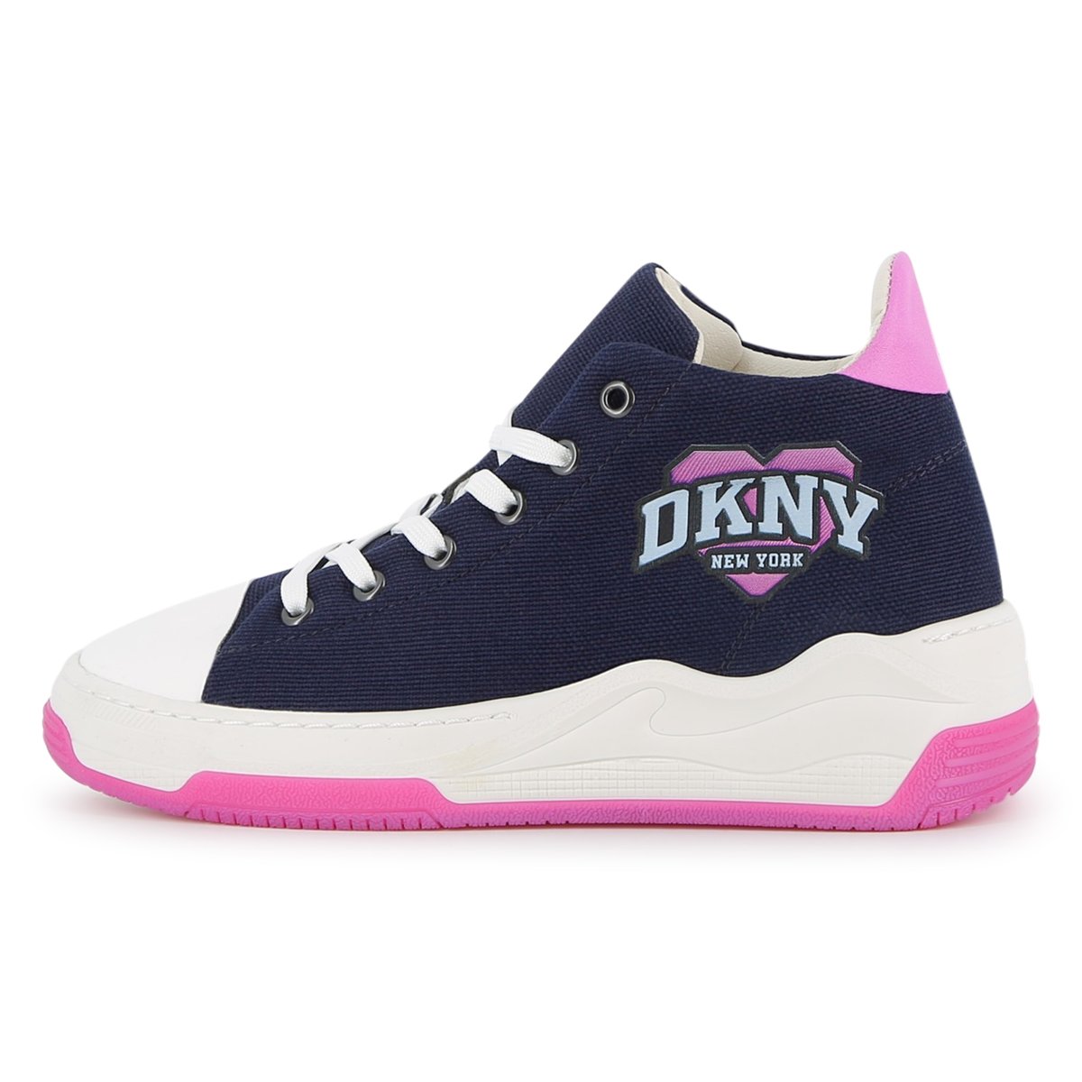 Baskets hautes à lacets bleu mistral, DKNY