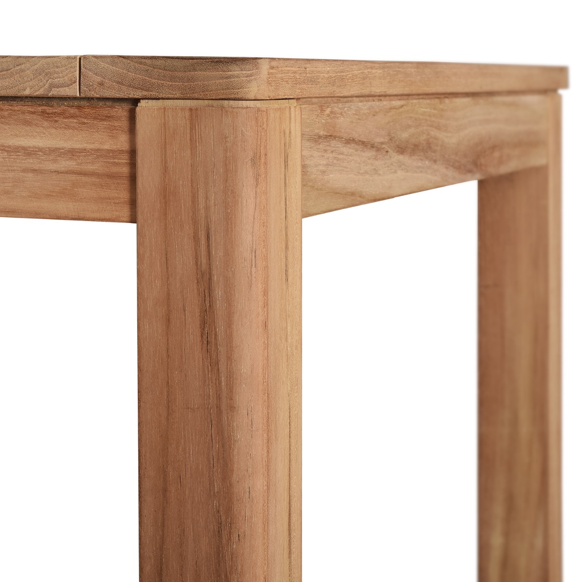 Table haute en teck massif 120 cm Sarina naturel, TECK ATTITUDE