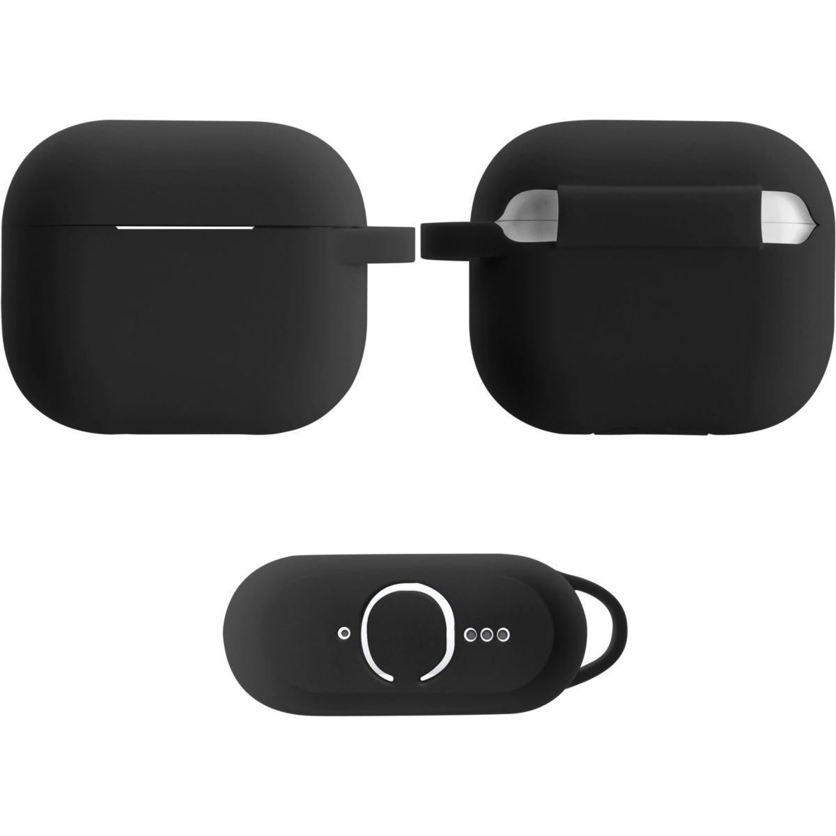 Pack étui Airpods 4 Noir couleur unique, ESSENTIEL B