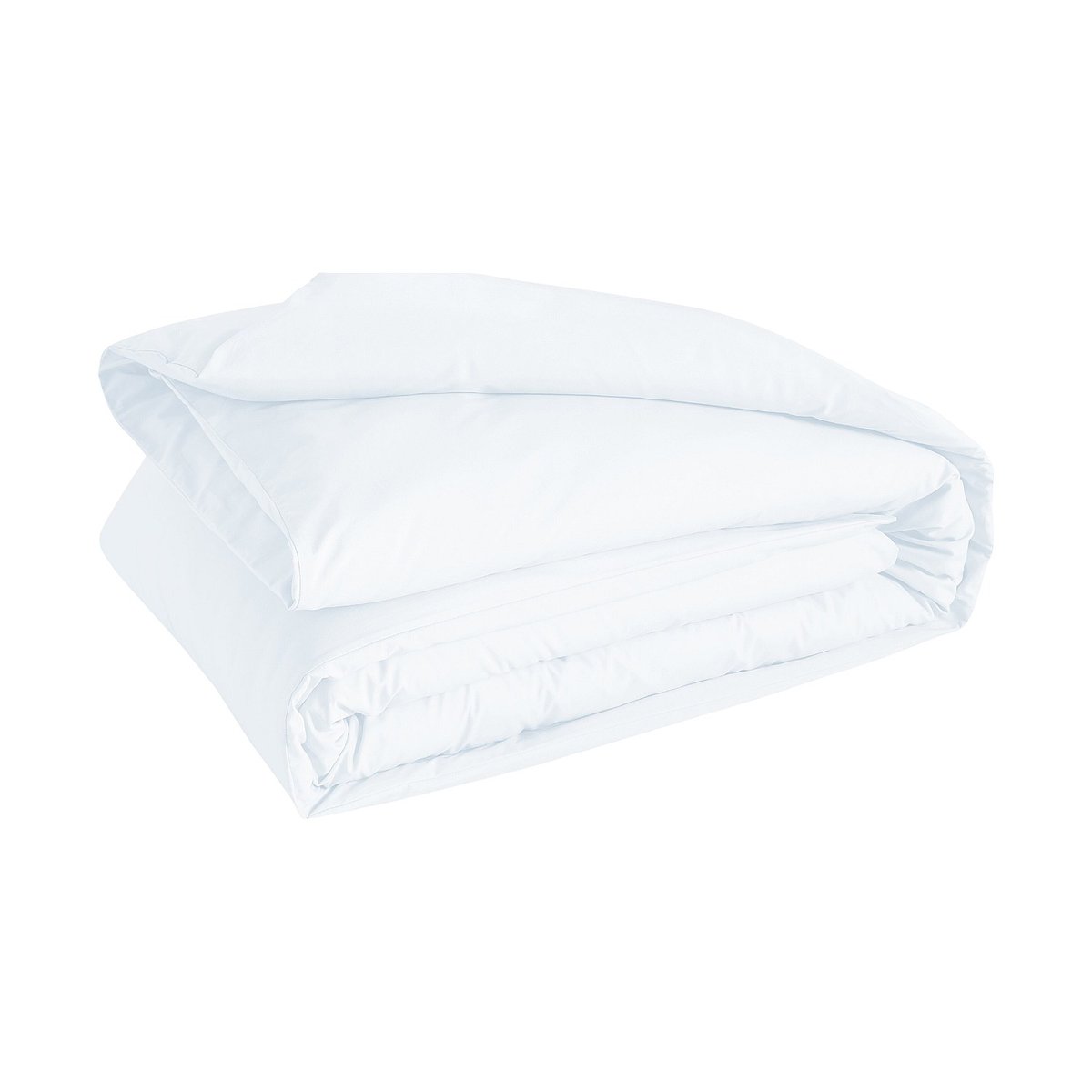 Housse de couette en percale de coton AMANCE blanc, HABITAT