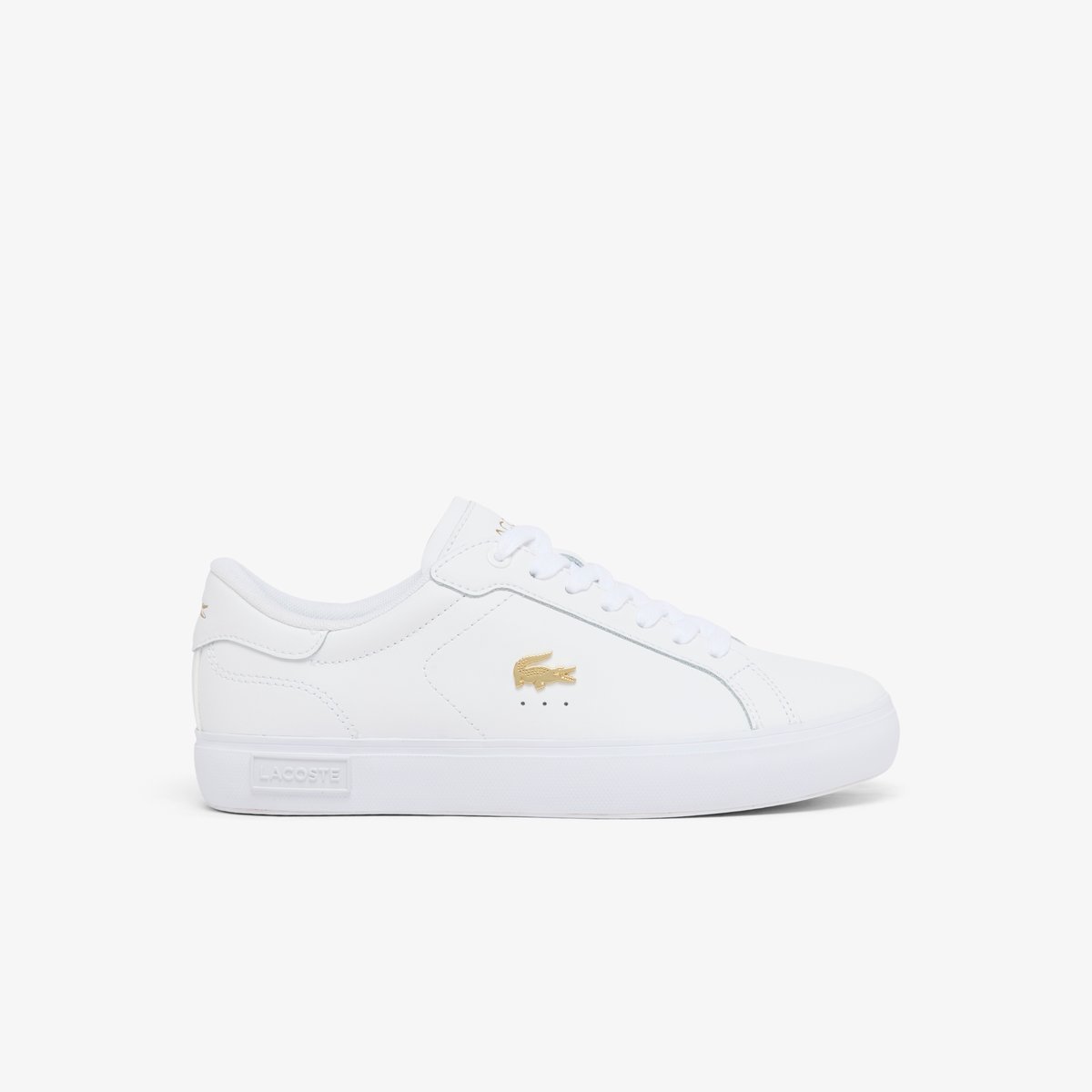 Sneakers Powercourt femme en cuir blanc-216, LACOSTE
