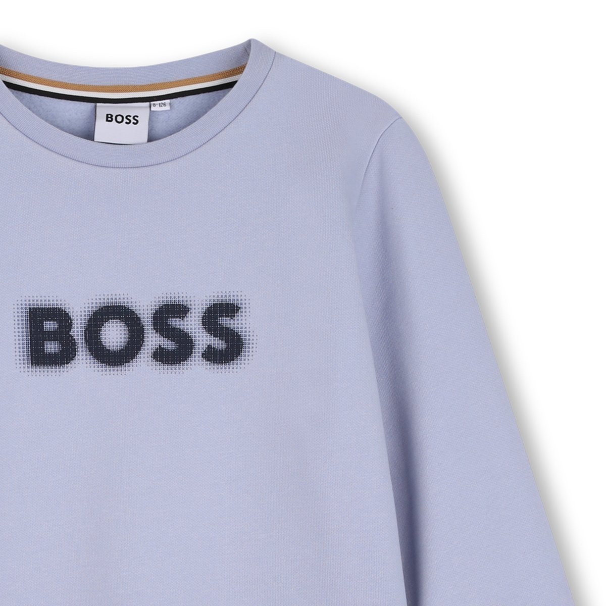 Sweat-shirt col rond bleu delave, BOSS KIDSWEAR
