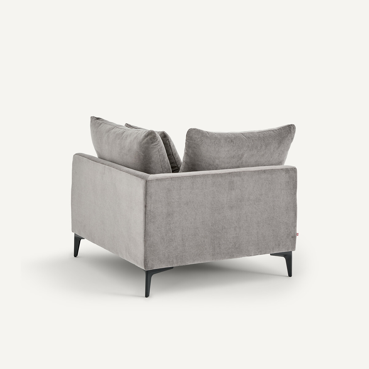 Canapé d'angle en velours stone, MODERNISTE gris souris, EMMANUEL GALLINA X AM.PM