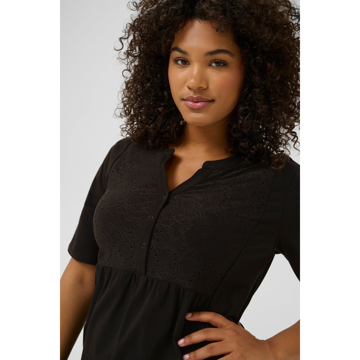 Jersey dress noir black deep, KAFFE CURVE