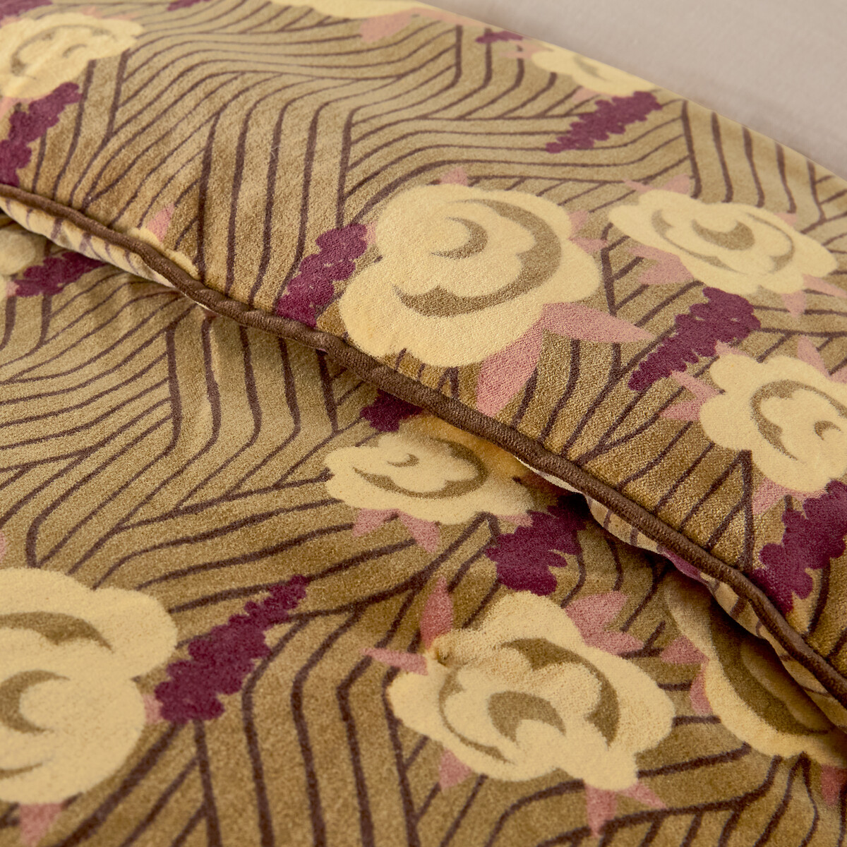 Edredón acolchado de terciopelo de algodón, DESTELLO estampado de flores, LA REDOUTE INTERIEURS