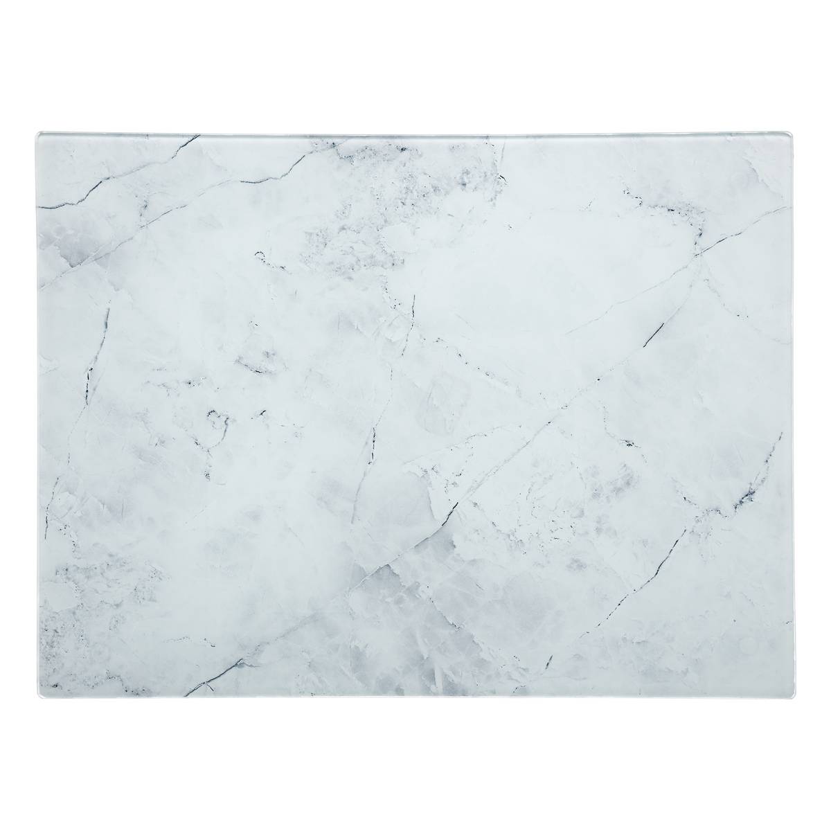 Planche à découper 30x40cm en verre effet marbre ESSENTIELS blanc, 5FIVE SIMPLY SMART