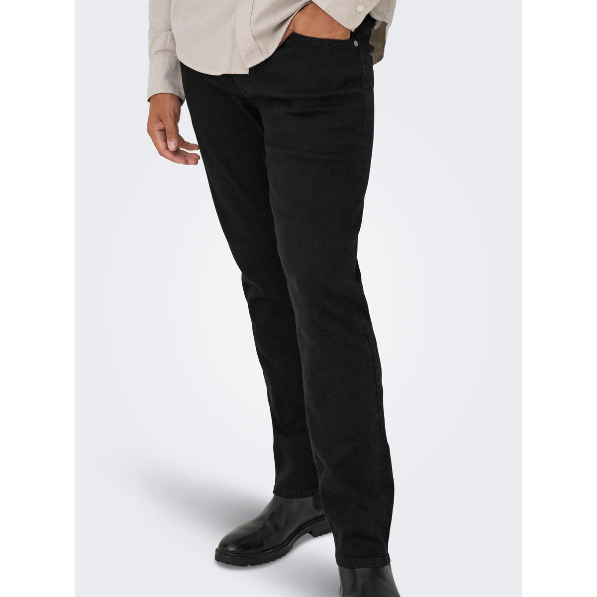 Coupe Regular black denim 1, ONLY & SONS