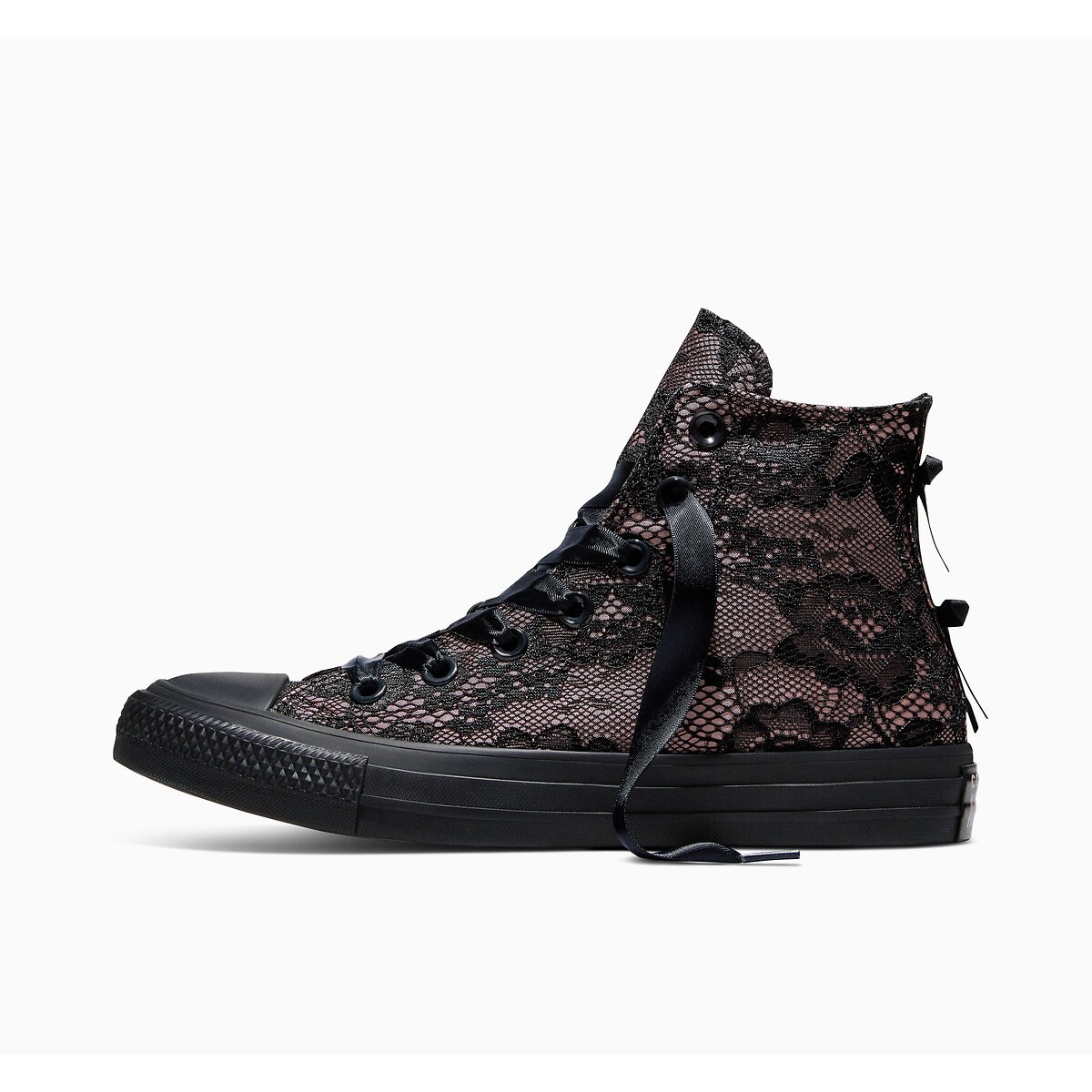 Chuck Taylor All Star Hi Lacey Lace Trainers black/pink, CONVERSE