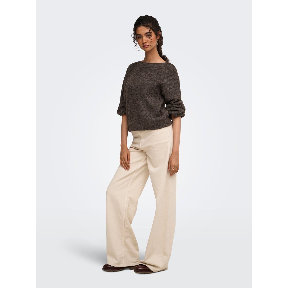 Pull En Maille mocha meringue, ONLY