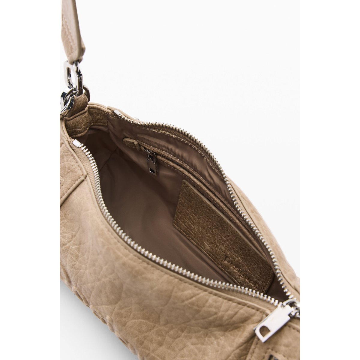 Sac moyen effet cuir beige, DESIGUAL