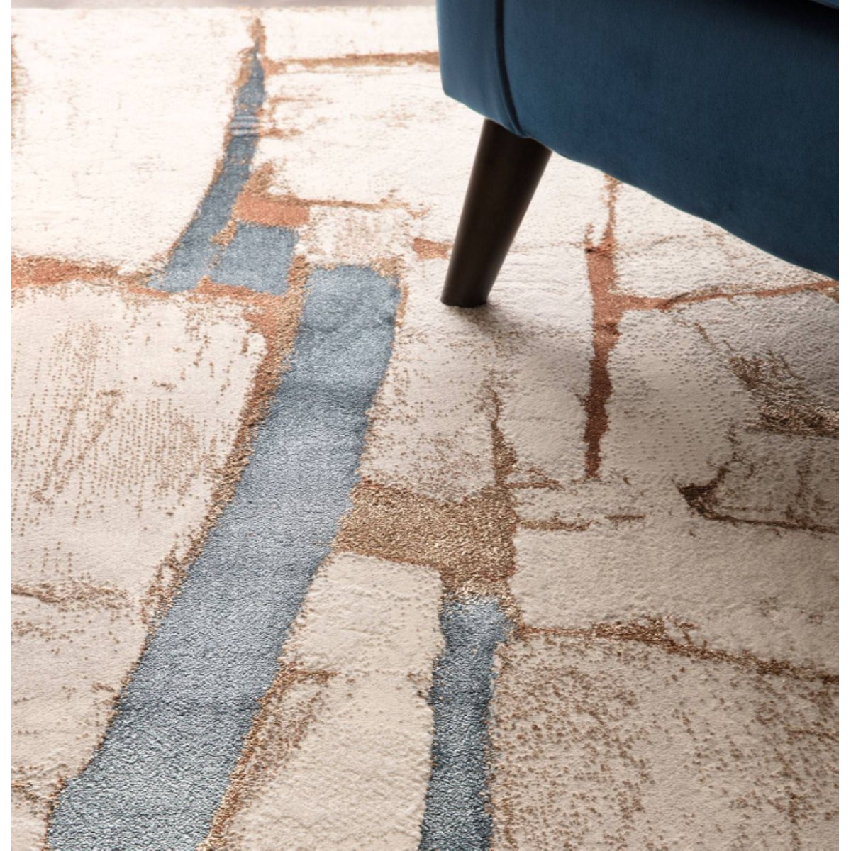 Tapis tissé plat moderne MARBLE beige, NOVATREND