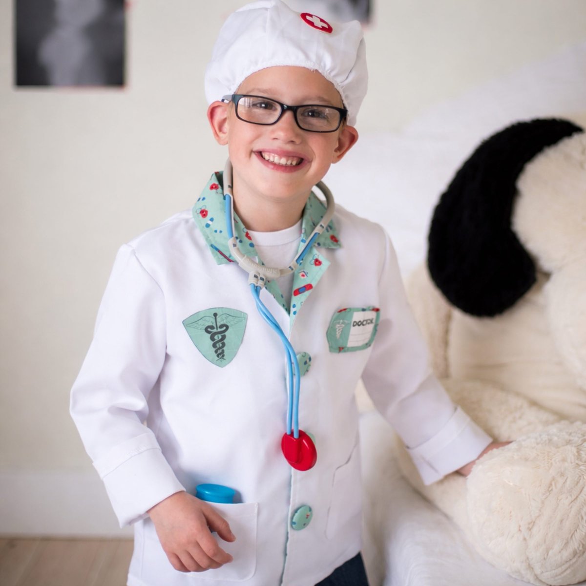 Déguisement enfant docteur avec accessoires blanc, GREAT PRETENDERS