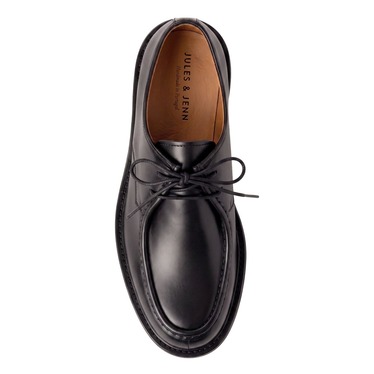 Derbies plateau Mathis cuir noir, JULES & JENN