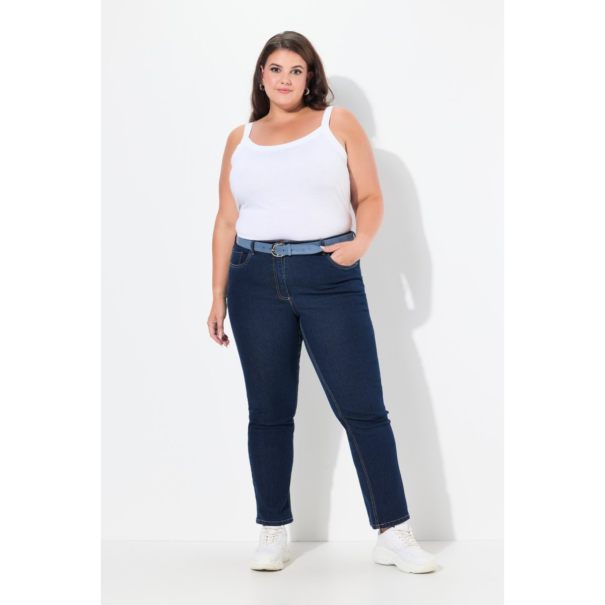 Jean Mandy 5 poches, jambe droite bleu jean, ULLA POPKEN