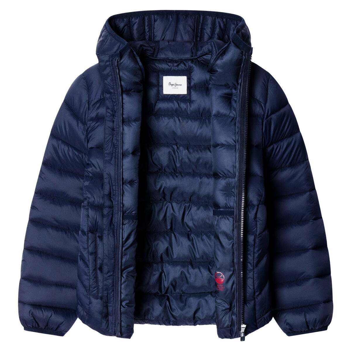 Doudoune À Capuche Coupe Regular bleu dulwich, PEPE JEANS
