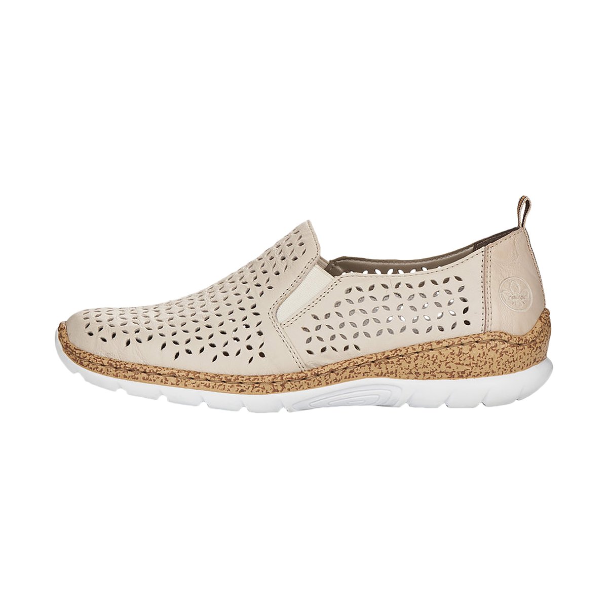 Basket Basse Cuir Massa beige, RIEKER